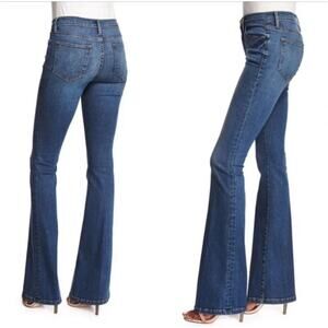 Frame Denim Blue Flare & Wide Leg Jeans